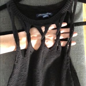 NWT AE Sweater Tank - Black